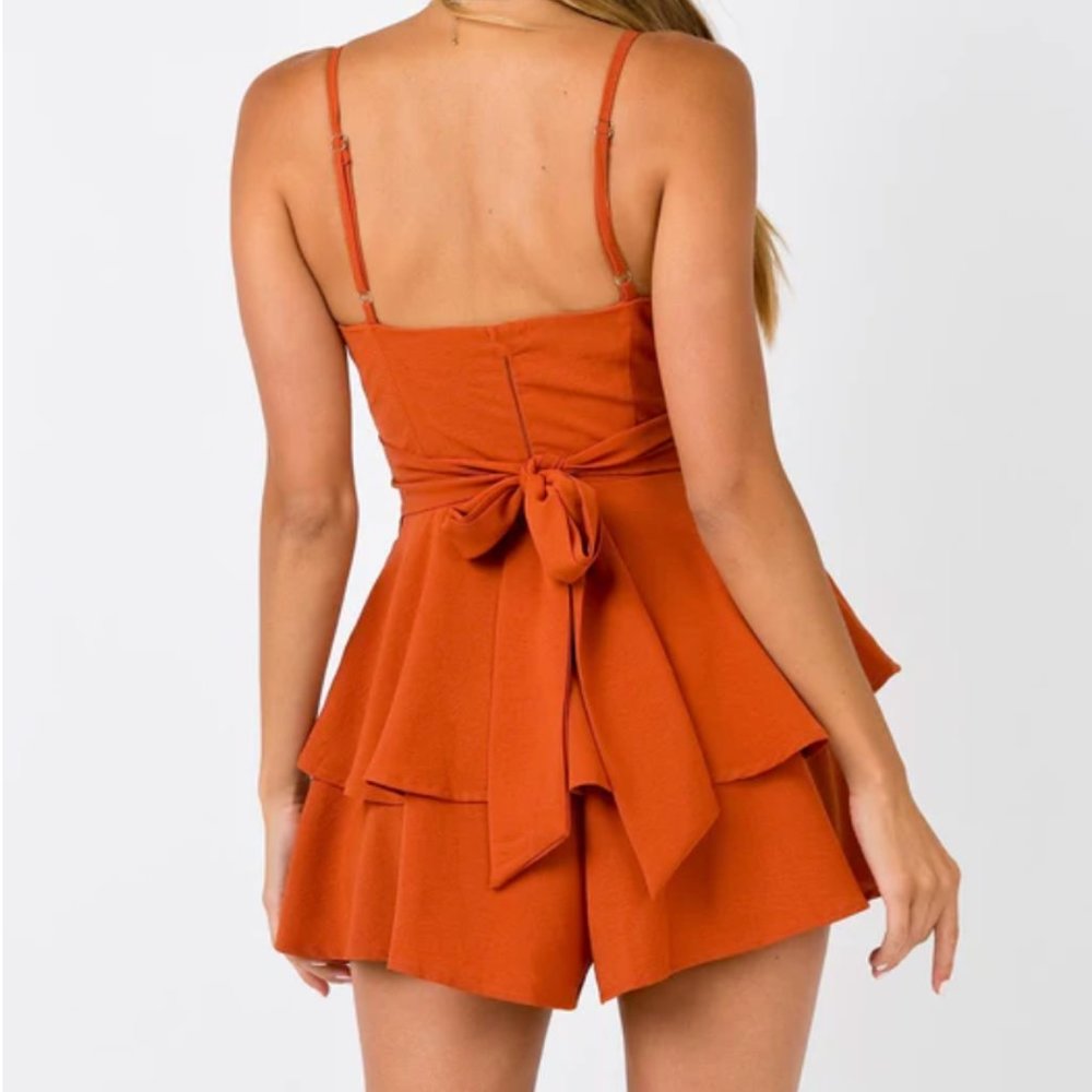 PRINCESS POLLY - THE FLORES ROMPER RUST - Picture 2 of 2